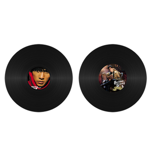 酒吧装饰品场景布置清吧酒馆墙面装饰贴纸挂画周杰伦黑胶唱片海报