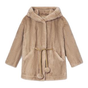 【整貂】诗篇专选剪绒连帽款老钱风系带水貂皮草外套2025冬款