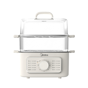 美的电蒸锅多功能家用小型三层小蒸锅热菜蒸馒头包子蒸锅煮锅一体