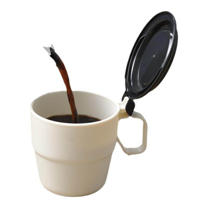 日本进口 INOMATA可微波马克杯带盖牛奶杯咖啡杯户外儿童餐杯套装