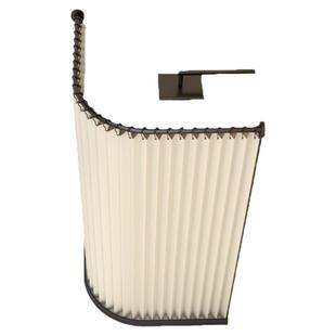 浴室防水布折叠浴帘套装免打孔磁吸L型弧形杆隐形淋浴隔断卫生间