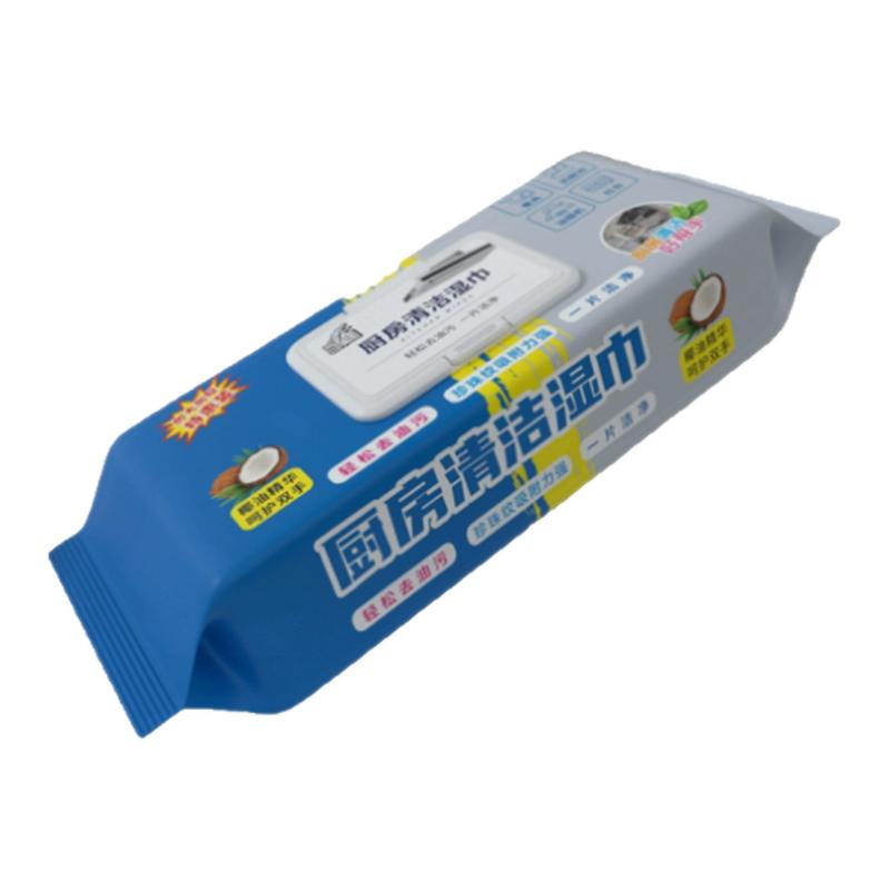 厨房油烟机强力去油污加厚湿巾