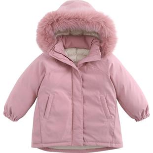 VP打折VP真狐狸毛领马克珍妮法式女童冬装中长款羽绒服202060