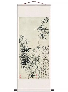 张大千水墨仿古风花鸟画