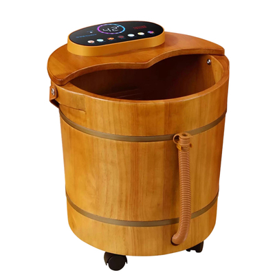 荣事达泡脚桶木桶电动按摩足浴盆花梨木家用全自动加热恒温过小腿