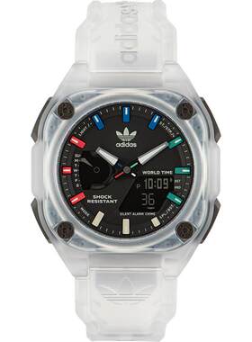 adidas户外冒险防水石英手表