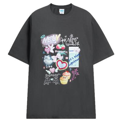 夏季嘻哈卡通童趣短袖T恤