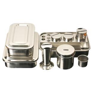 医用消毒盒方盘换药碗不锈钢治疗盘器械托盘酒精缸弯盘腰盘镊子筒