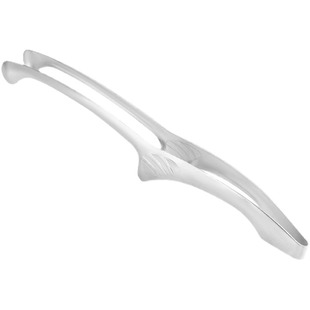 304加厚不锈钢冰夹取冰夹冰块夹冰粒夹冰钳烧烤水果烤肉夹子小号