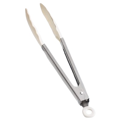 PAE硅胶夹子耐高温厨房食物油炸不锈钢煎牛排夹炒菜专用食品夹