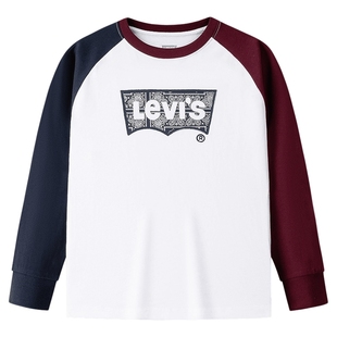 Levis李维斯儿童长袖T恤男童女童卫衣2025秋装新款童装正品官方