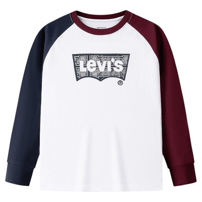 Levis李维斯儿童长袖T恤男童女童卫衣2025秋装新款童装正品官方