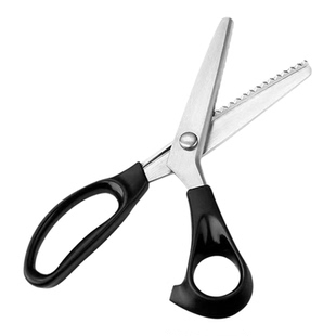 锁边剪刀裁衣裁缝布料专用厚薄三角圆牙布剪免锁边花边锯齿剪刀