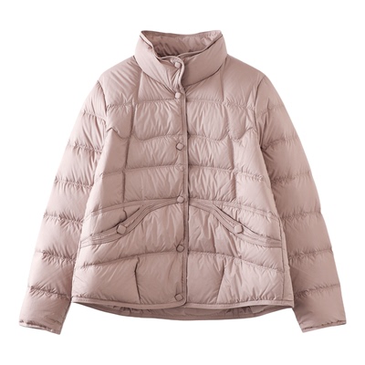 新国标90白鸭绒轻薄羽绒服女短款