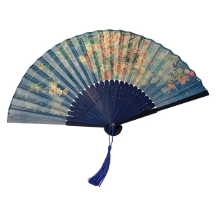 扇子古风折扇女夏天便携随身2026新款新中式竹扇旗袍汉服拍照道具