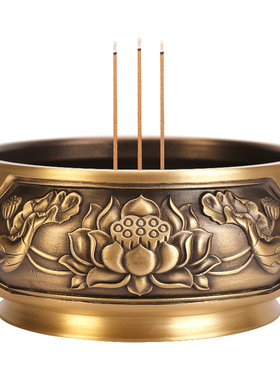 招财进宝具上香炉家用观音财神