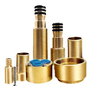 暗装预埋淋浴花洒分水阀芯延长杆入墙水龙头牙套加长加高铜杆配件