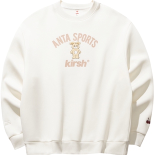 安踏×kirsh联名丨好事发生小樱桃卫衣女冬套头衫新年马年红色