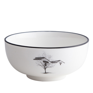 7.5英寸家用大汤碗陶瓷泡面碗大号面碗好看的可微波餐碗中式大碗