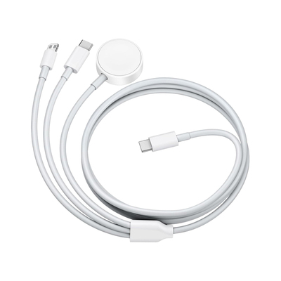 60W苹果手表磁吸无线充三合一线