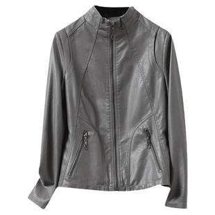 皮衣女短款立领修身皮夹克加大码2026春秋新品海宁真皮绵羊皮外套