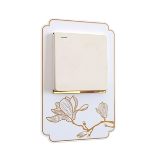 亚克力开关套保护套开关贴墙贴画家用插座套边框装饰奶油风轻奢