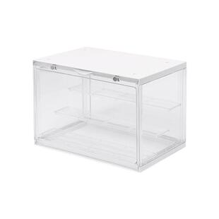 带灯手办展示盒声控盲盒泡泡玛特亚克力防尘收纳盒潮玩LED展示架