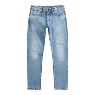 DENHAM时尚做旧设计FREEMOVE高弹力修身中腰剪刀牛仔裤男RAZOR