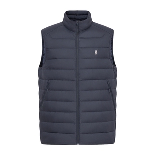 POLOWALK男式排骨羽绒马甲2025冬季新品简约保暖马甲90鸭绒背心