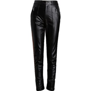 海宁真皮小脚铅笔裤绵羊皮靴裤高腰打底裤长裤休闲加绒加厚皮裤女