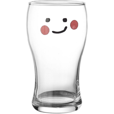 原创笑脸玻璃啤酒杯扎啤杯