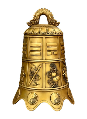 黄铜八卦钟寺庙庭院家居门饰