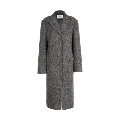 LYNEE【千金套】羊毛混纺中长款西装式大衣2025秋冬复古毛呢外套