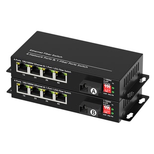 阿卡斯 物理隔离型光纤收发器百兆千兆1光4电8电光电转换器独立隔离型网络端口4口8口物理隔离型光纤交换机