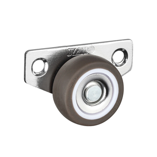 侧面边装平移门底轮带轴承家具定向轮单侧固定小滑轮静音轮橡胶轮