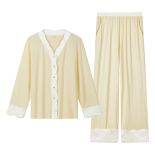 里性 LIVARY MIO 云端法式复古居家服睡衣贴身舒适可外穿长袖套装