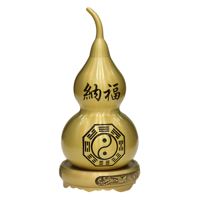 纳福镇宅纯铜开口葫芦风水摆件