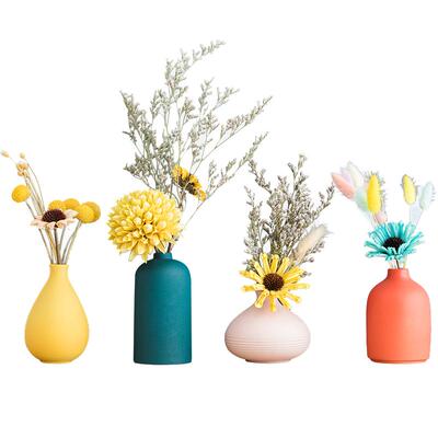 北欧风创意简约桌面轻奢餐桌小花瓶客厅电视柜插花干花装饰品摆件