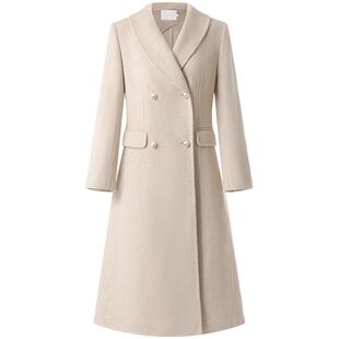 OBEG欧碧倩混米长毛双面呢大衣50504546