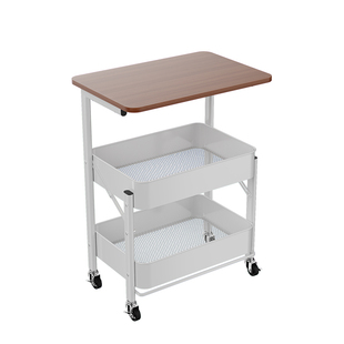 客厅置物架书架小推车落地可移动折叠床头柜沙发边几零食收纳架子