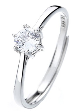 【世迹】s999足银戒指情定一生情侣对戒小众简约学生版情人节礼物