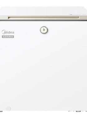美的202升时光冰柜家用小型冷柜-40℃深度冷冻冷藏两用节能小冰箱