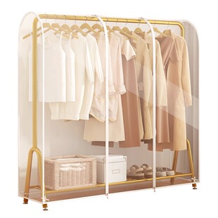 落地衣架防尘罩家用挂式晾衣架卧室挂衣杆遮灰尘透明衣服袋套罩子