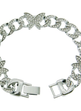 网红同款蝴蝶古巴锁骨链