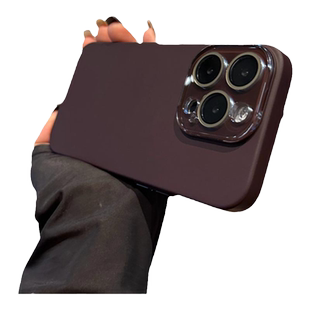 适用iphone17pro手机壳17promax酒红色肤感磨砂Air硬壳15苹果16promax新款14简约12镜头全包plus防摔13保护套