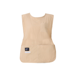 简约新款马甲围裙厨房防水烘焙定制logo印字理发店餐饮工作服男女