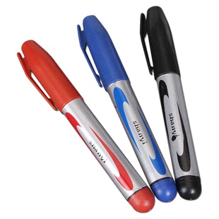 记号笔批发黑红蓝速干马克笔防水油性笔可加墨水快递物流笔大头笔