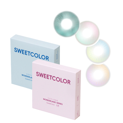 SweetColor美瞳半年抛1片仙境显色无锁边渐变混血玻璃珠隐形眼镜