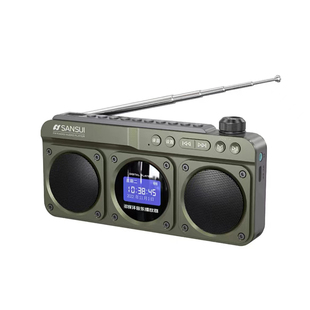 山水F28 便携FM收音机插卡蓝牙音响双喇叭立体声录音机数字选歌