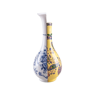 Seletti中西合璧花瓶瓷器摆件青花瓷骨瓷客厅餐桌复古乔迁礼物